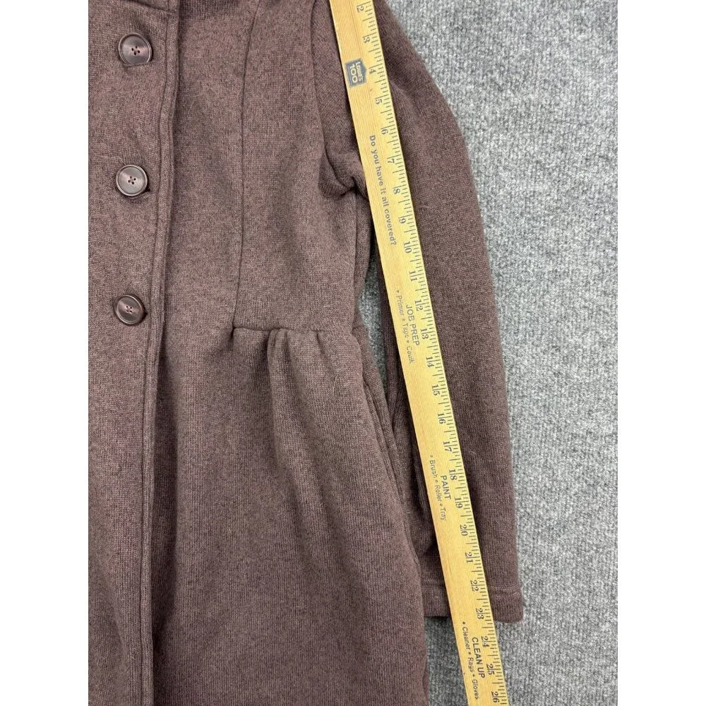 Patagonia‎ Better Sweater Coat Girls XXL 16-18 Brown Fleece Lined Button Front